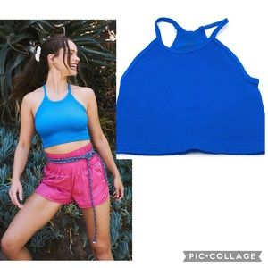 NEW! FREE PEOPLE Movement M/L Happiness Runs Crop Tank Top Blueprint